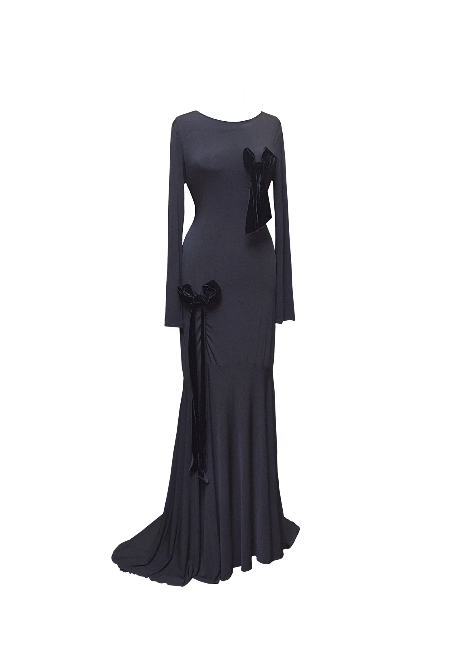 Noir Ribbon Gown 2